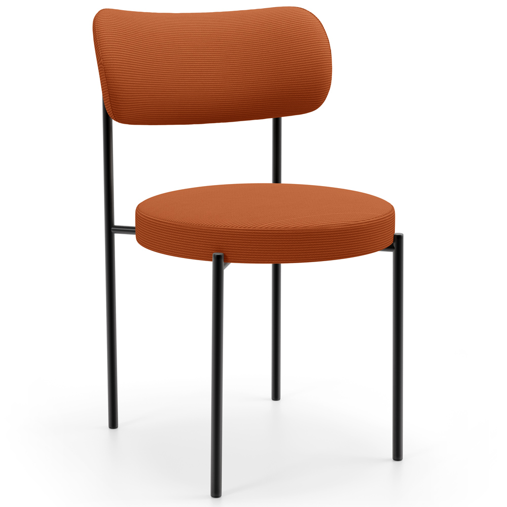 Mesa Para Sala de Jantar Valência com 06 Cadeiras Sala de Jantar Louise L02 Tecido Terracota - Lyam Decor