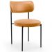 Mesa Valência com 06 Cadeiras Para Sala de Jantar Louise L02 Couríssimo Whisky - Lyam Decor