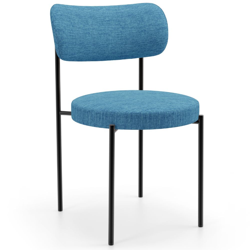 Mesa Valência com 06 Cadeiras Para Sala de Jantar Louise L02 Linho Azul - Lyam Decor
