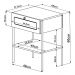Mesa de Cabeceira 01 Gaveta com Telinha Industrial Indy A03 Hanover Dourado - Lyam Decor