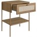 Mesa de Cabeceira 01 Gaveta com Telinha Industrial Indy A03 Hanover Dourado - Lyam Decor