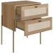 Mesa de Cabeceira 02 Gavetas com Telinha Industrial Indy A03 Hanover Dourado - Lyam Decor