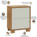 Mesa de Cabeceira 2 Gavetas 54cm Click D03 Freijó Off White - Lyam Decor