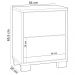 Mesa de Cabeceira 2 Gavetas 54cm Click D03 Freijó Off White - Lyam Decor