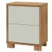 Mesa de Cabeceira 2 Gavetas 54cm Click D03 Freijó Off White - Lyam Decor
