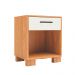 Mesa de Cabeceira com 01 Gaveta Essence D03 Freijó Off White Brilho - Lyam Decor