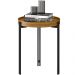 Mesa de Canto Para Sala de Estar Industrial Sintético Caramelo Nord L05 Nature Preto - Lyam Decor