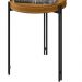 Mesa de Canto Para Sala de Estar Industrial Sintético Caramelo Nord L05 Nature Preto - Lyam Decor