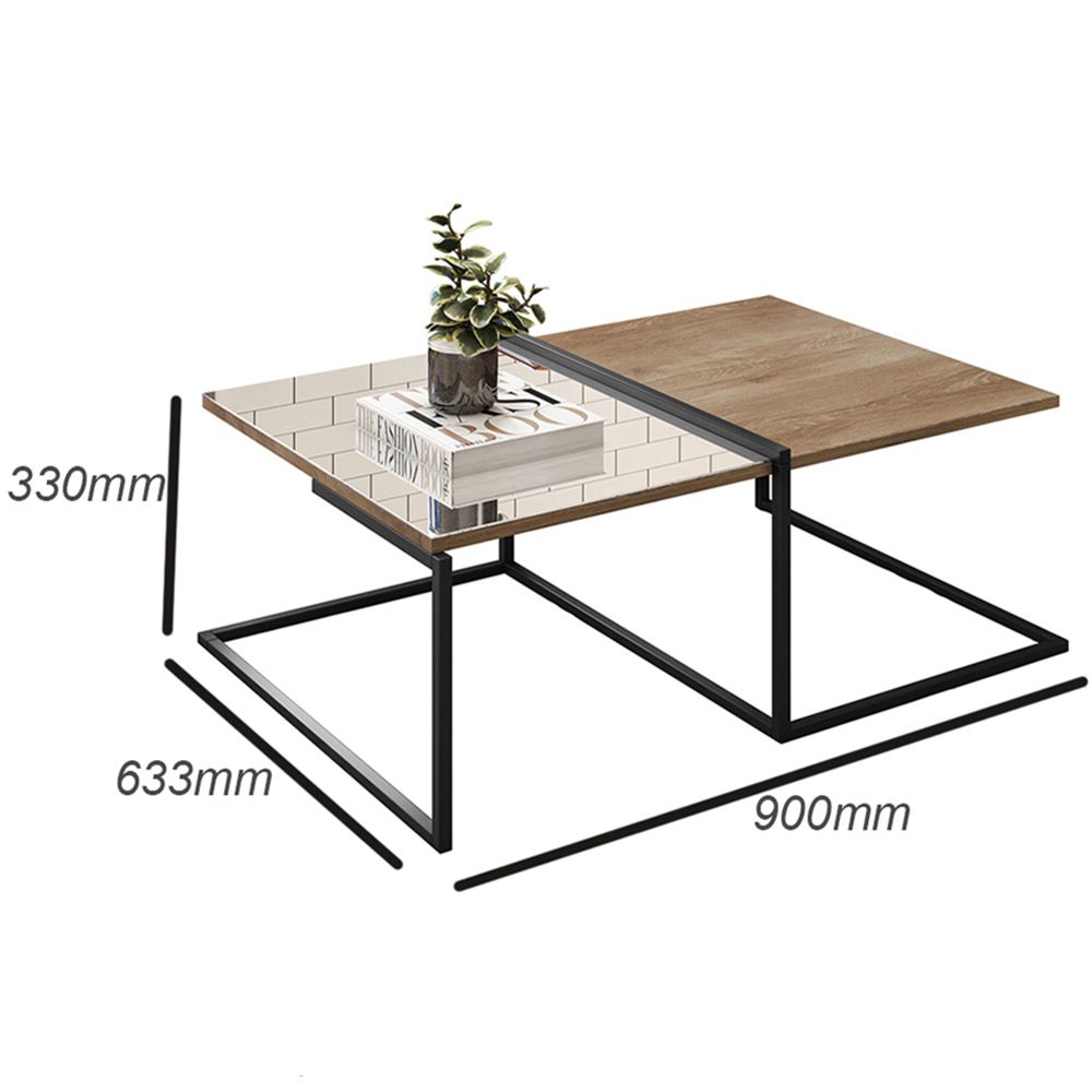 Mesa de Centro Decorativa Espelhada Industrial D01 Design Demolição - Lyam Decor