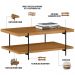 Mesa de Centro Decorativo Para Sala de Estar Industrial Moric L05 Nature Preto - Lyam Decor