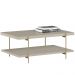 Mesa de Centro Decorativo Para Sala de Estar Industrial Moric L05 Off White Dourado - Lyam Decor
