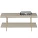 Mesa de Centro Decorativo Para Sala de Estar Industrial Moric L05 Off White Dourado - Lyam Decor