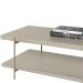 Mesa de Centro Decorativo Para Sala de Estar Industrial Moric L05 Off White Dourado - Lyam Decor