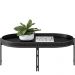 Mesa de Centro Decorativo Para Sala de Estar Industrial Nord L05 Preto - Lyam Decor
