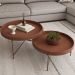 Mesa de Centro Decorativo Sala de Estar 60 cm Industrial Sintético Whisky P06 Aura - Lyam