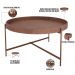 Mesa de Centro Decorativo Sala de Estar 60 cm Industrial Sintético Whisky P06 Aura - Lyam