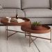 Mesa de Centro Decorativo Sala de Estar 60 cm Industrial Sintético Whisky P06 Aura - Lyam