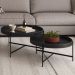 Mesa de Centro Decorativo Sala de Estar 70 cm Industrial Sintético Preto P06 Aura - Lyam