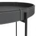 Mesa de Centro Decorativo Sala de Estar 70 cm Industrial Sintético Preto P06 Aura - Lyam