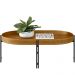Mesa de Centro Decorativo Sala de Estar Industrial Caramelo Nord L05 Nature Preto - Lyam Decor