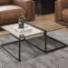 Mesa de Centro Espelhada com Adega e Prateleira Multiuso Industrial D01 Design Demolição -Lyam Decor