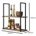Mesa de Centro Espelhada com Adega e Prateleira Multiuso Industrial D01 Design Demolição -Lyam Decor