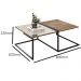 Mesa de Centro Espelhada com Mesas Laterais Industrial D01 Design Demolição - Lyam Decor