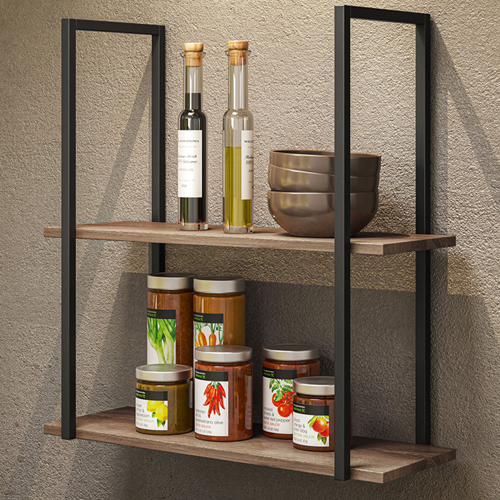 Mesa de Centro Espelhada com Prateleira Multiuso Industrial D01 Design Demolição - Lyam Decor