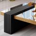 Mesa de Centro Para Sala De Estar Espelhada Lord B01 Carvalho Intense Preto - Lyam Decor