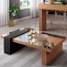 Mesa de Centro Para Sala De Estar Espelhada Lord B01 Nature Preto - Lyam Decor