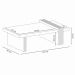 Mesa de Centro Para Sala De Estar Espelhada Lord B01 Nature Preto - Lyam Decor