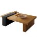 Mesa de Centro Para Sala De Estar Lord B01 Carvalho Intense Preto - Lyam Decor