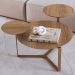 Mesa de Centro Para Sala de Estar 3 em 1 Pés Metálicos Dari A03 Hanover Dourado - Lyam Decor