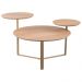 Mesa de Centro Para Sala de Estar 3 em 1 Pés Metálicos Dari A03 Hanover Dourado - Lyam Decor