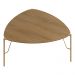 Mesa de Centro Para Sala de Estar Alta Pés Industrial Dourado Alef I03 Louro - Lyam Decor