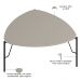 Mesa de Centro Para Sala de Estar Alta Pés Industrial Preto Alef I03 Grigio - Lyam Decor