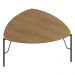 Mesa de Centro Para Sala de Estar Alta Pés Industrial Preto Alef I03 Louro - Lyam Decor