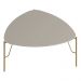 Mesa de Centro Para Sala de Estar Baixa Pés Industrial Dourado Alef I03 Grigio - Lyam Decor