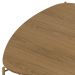 Mesa de Centro Para Sala de Estar Baixa Pés Industrial Dourado Alef I03 Louro - Lyam Decor