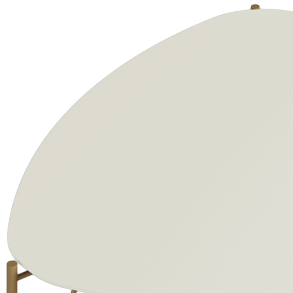 Mesa de Centro Para Sala de Estar Baixa Pés Industrial Dourado Alef I03 Luna - Lyam Decor