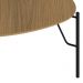 Mesa de Centro Para Sala de Estar Baixa Pés Industrial Preto Alef I03 Louro - Lyam Decor