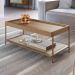 Mesa de Centro Para Sala de Estar Industrial Indy A03 Hanover Dourado - Lyam Decor