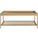 Mesa de Centro Para Sala de Estar Industrial Indy A03 Hanover Dourado - Lyam Decor