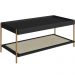 Mesa de Centro Para Sala de Estar Industrial Indy A03 Nero Dourado - Lyam Decor