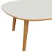 Mesa de Centro Para Sala de Estar Orgânica 90cm Cindy D03 Off White Freijó - Lyam Decor