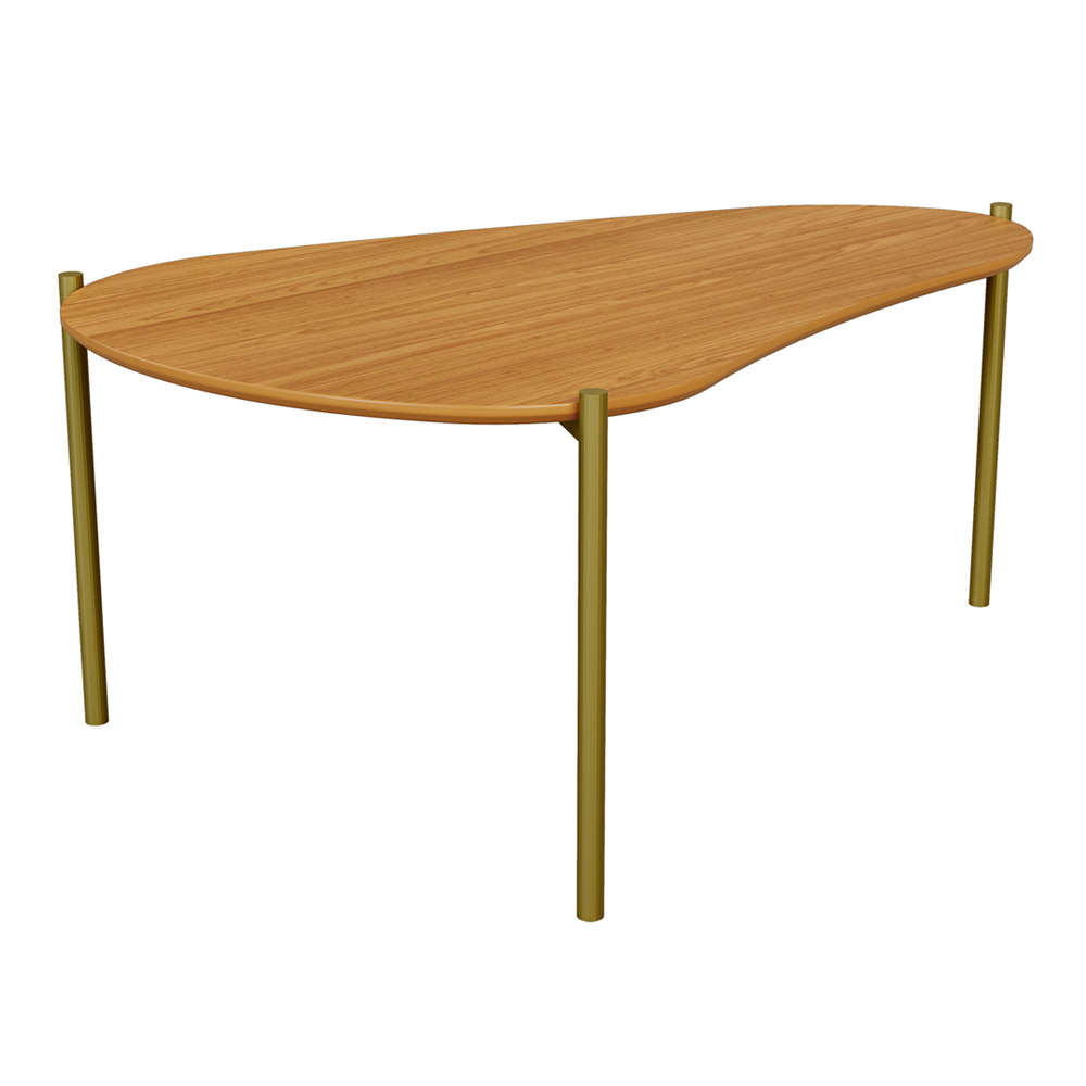 Mesa de Centro Para Sala de Estar Orgânica Industrial 70cm Hagar D03 Freijó - Lyam Decor