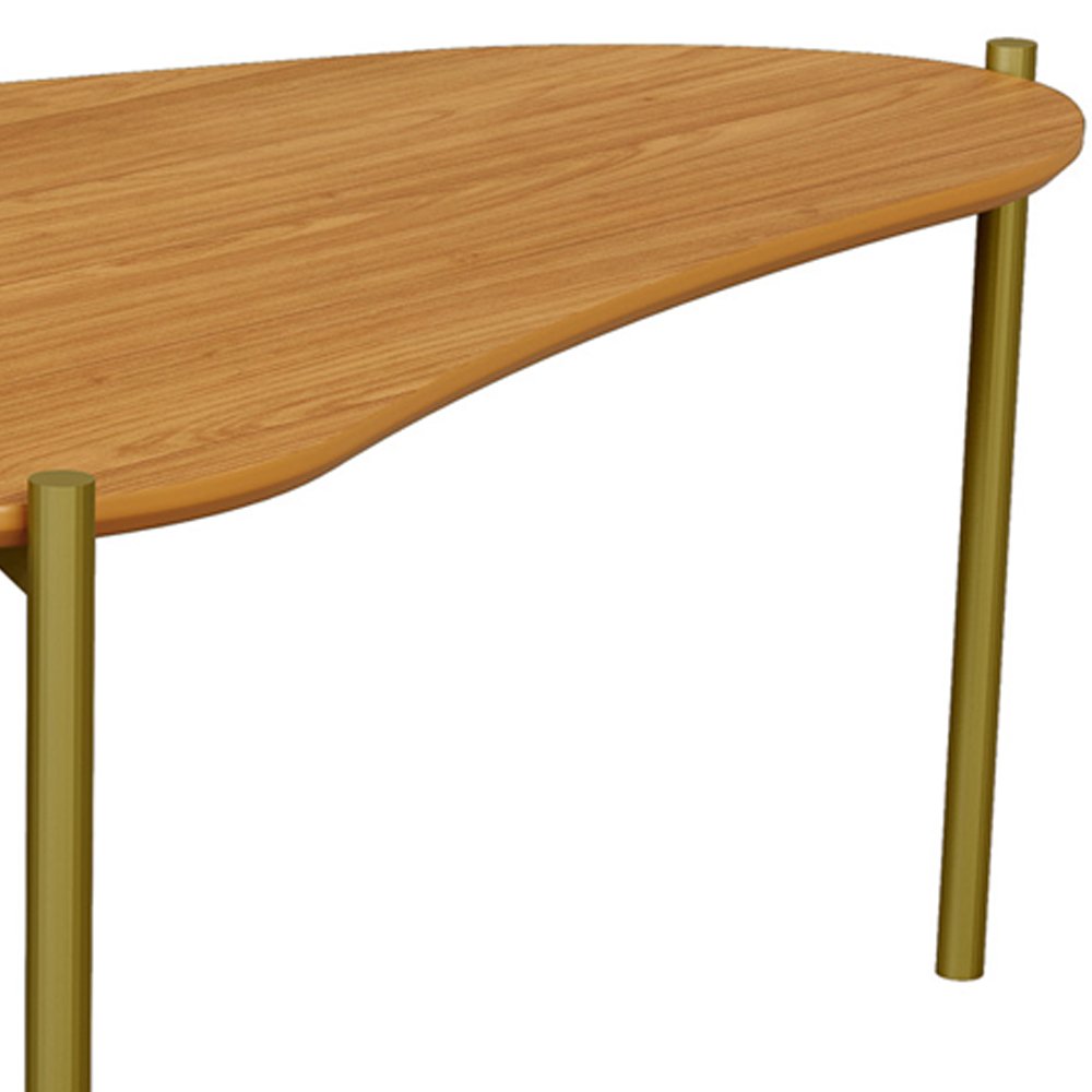 Mesa de Centro Para Sala de Estar Orgânica Industrial 70cm Hagar D03 Freijó - Lyam Decor