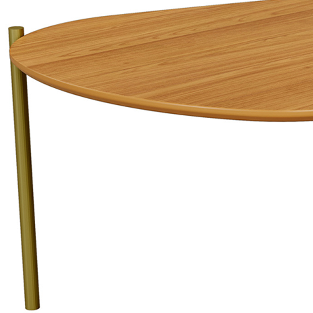 Mesa de Centro Para Sala de Estar Orgânica Industrial 70cm Hagar D03 Freijó - Lyam Decor