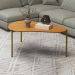 Mesa de Centro Para Sala de Estar Orgânica Industrial 90cm Hagar D03 Freijó - Lyam Decor