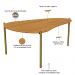 Mesa de Centro Para Sala de Estar Orgânica Industrial 90cm Hagar D03 Freijó - Lyam Decor